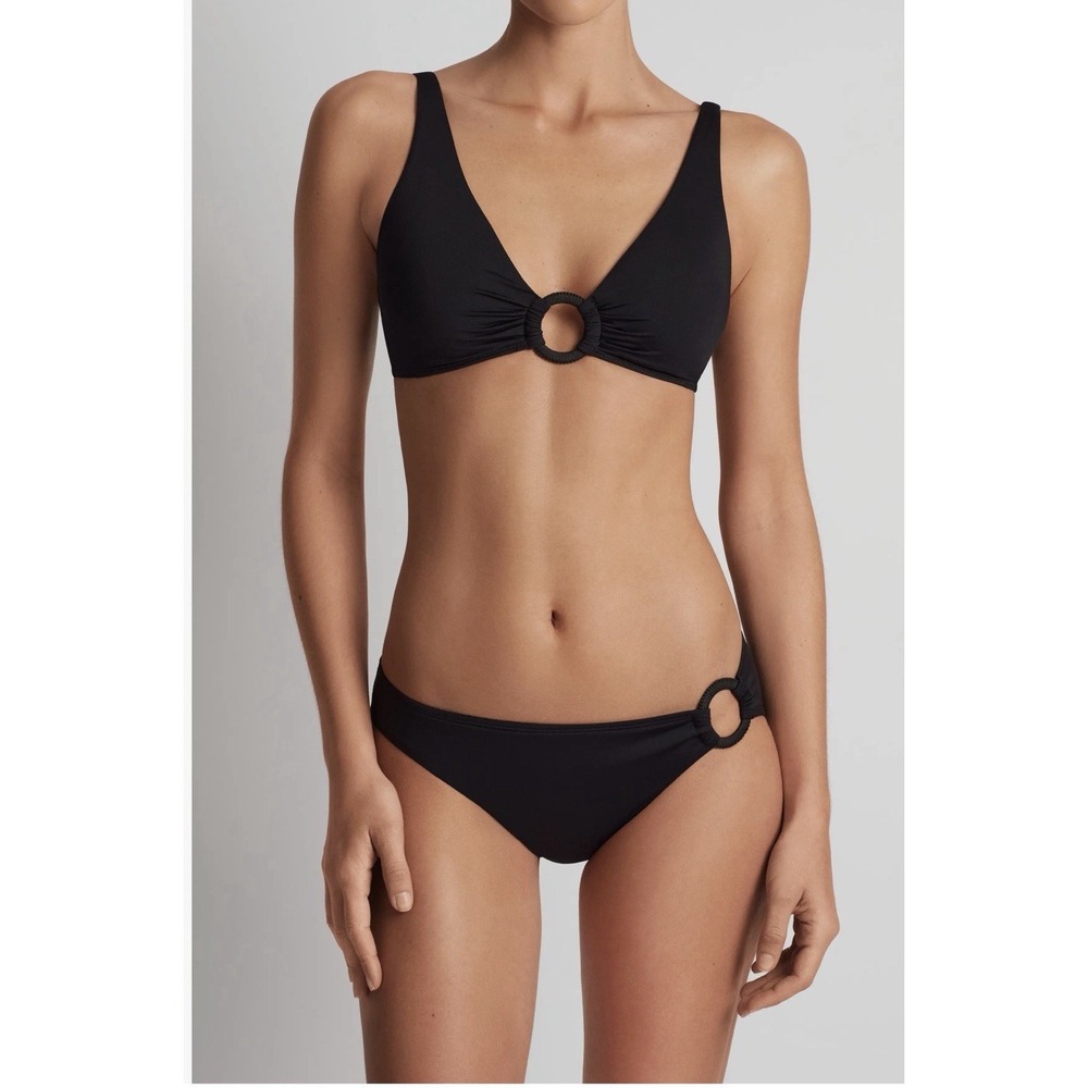 Lauren Ralph Lauren Macrame O-Ring Bikini Set Black Women's Size 16 $175